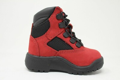 Timberland Youth's 6'' INCH Premium Field Waterproof Boots Ruby A1RNB Size : 4