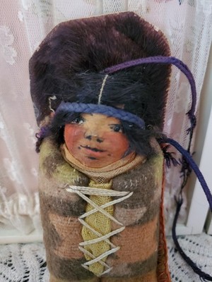 Early Mary Frances Woods Native American Indian Doll Pre Skookum Papoose W Label
