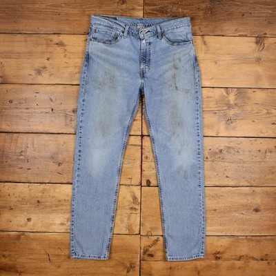 Levis 501 Jeans 36x30 Herren 00s Blau Regular Straight Light Stonewash Denim