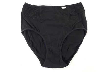 EVEN Damenslip schwarz XL 95% Baumwolle 5% Elasthan  6Stück