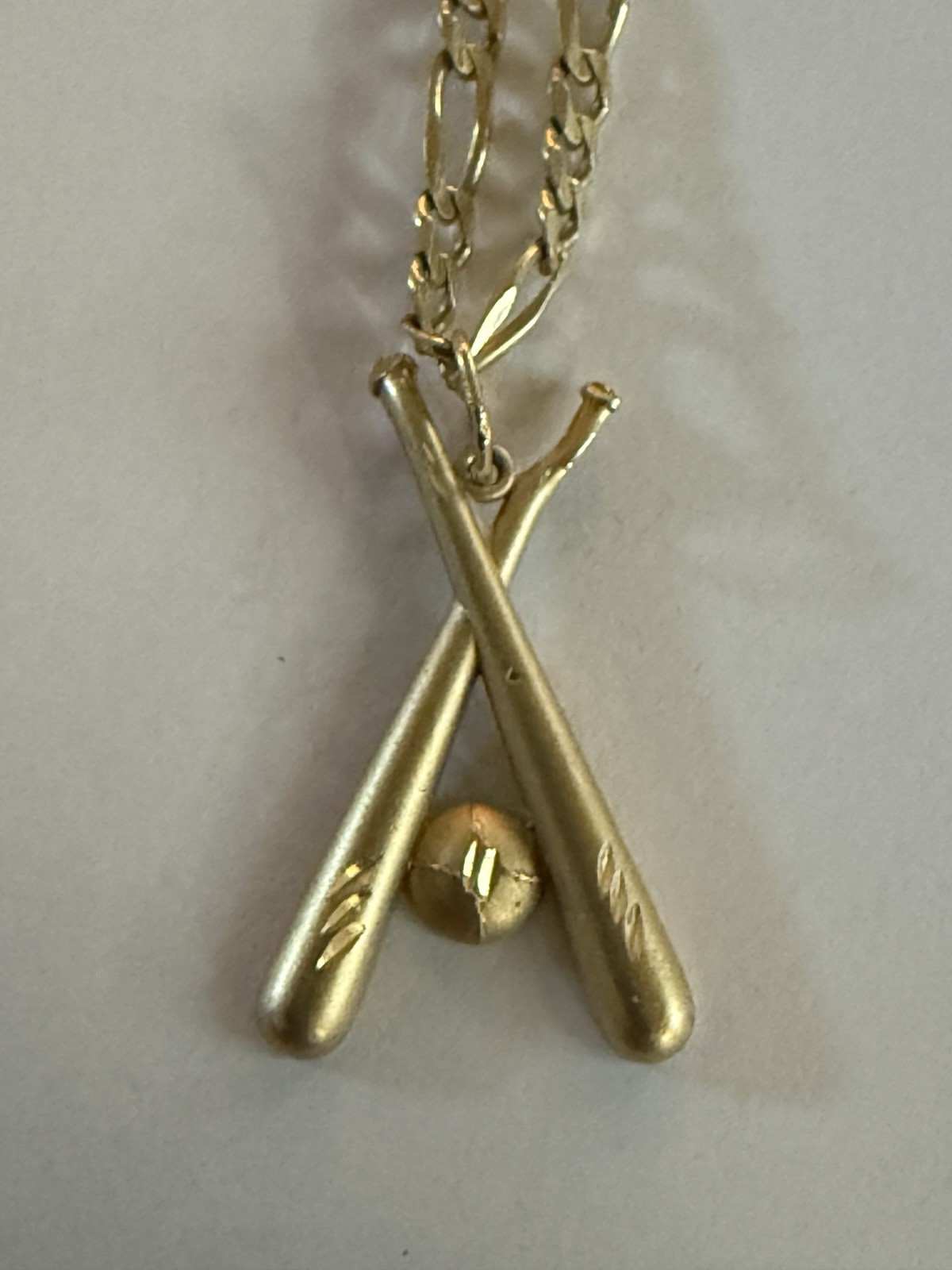 Michael Anthony 14k Solid Gold Baseball Bat Penda… - image 3