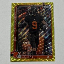 Topps Chrome Grant Delpit #66 Cleveland Browns SN 9/275 His Jersey Number 2025!!