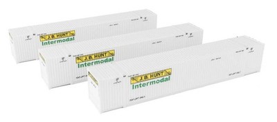 Walthers ~ HO Scale ~ 53' Singamas Containers ~ 3 Pack ~ JB Hunt ~ 949-18504