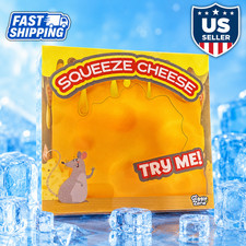 Giggle Zone Squeeze Cheese Block Large Squishy Sensory Fidget Stress Novelty Toy