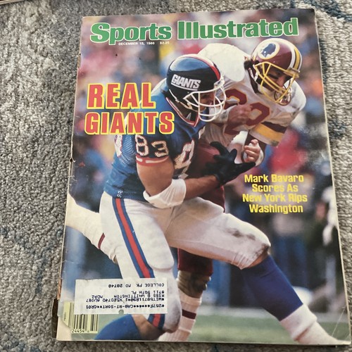 Vintage Sports Illustrated Magazine December 15 1986 Mark Bavaro New York Giants