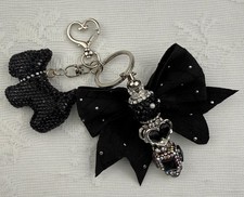 Hand made beaded key chain/Bag charm Bling. Dog. Gifts. Basket filler.
