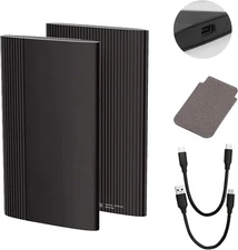 External Solid State Drive USB 3.2 Gen2, 1TB SSD External Hard Drive with C to A