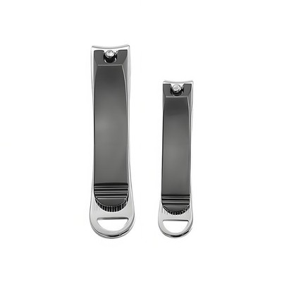 2pcs Beauticom Professional Stainless Steel Toe Nail Clippers Curved Edge Style