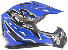 Large Youth Blue Kids Motocross Helmet DOT ATV UTV OffRoad Riding FACTORY SECOND