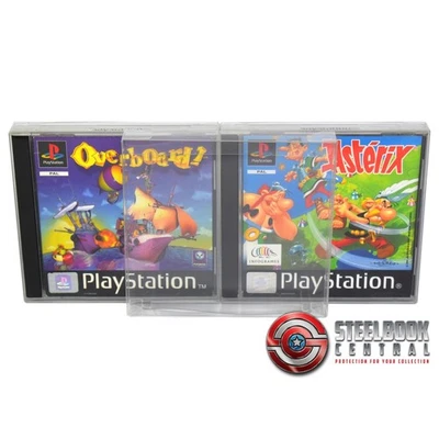 STEELBOOK CENTRAL GP1 Caja Protector PS1 Playstation 1 Juego Caja Vitrina (Paquete 5-100)