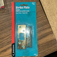 Ultra Hardware 58156 Strike Plate Deadbolt, Brass Plated Finish