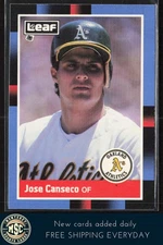 Jose Canseco 1988 Leaf #138 NM-MT OR BETTER Oakland Athletics