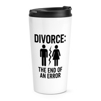 Gift Base Trennbecher Travel Mug 16Oz 1X Weiß Metall Isoliert Lustiger Witz