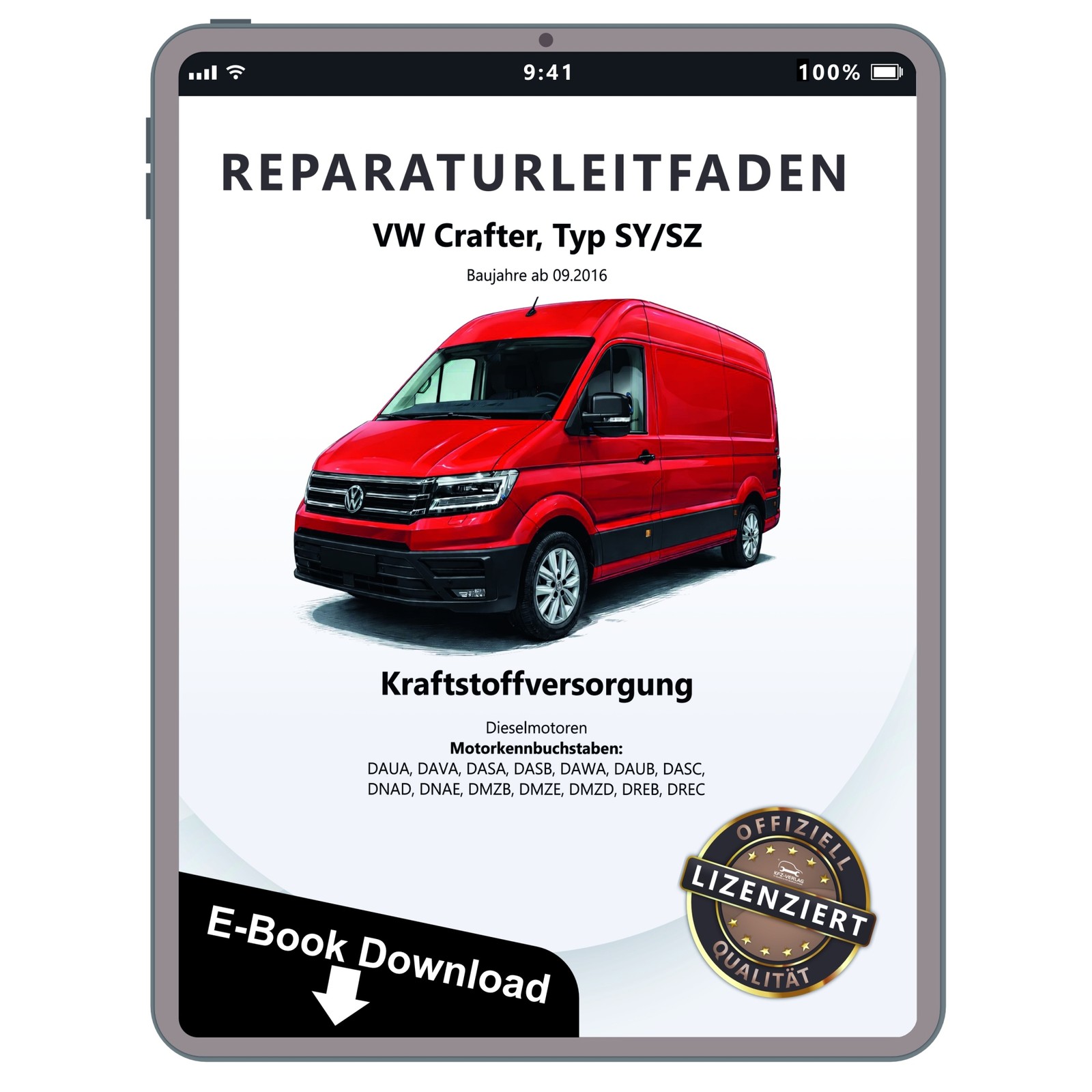 VW Crafter Grand California Kraftstoffversorgung Diesel Reparaturanleitung PDF