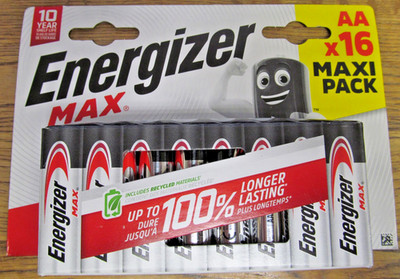 NEW FACTORY SEALED 16 PACK ENERGIZER MAX AA BATTERIES EXP 12/2034 1.5V FREESHIP