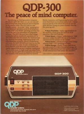QDP Computer Systems QDP-300 Vintage 1982 Print Ad Microcomputer