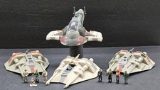 Star Wars Micro Machines  Action Fleet: Slave 1  3x Snow Speeders & Figures Lot