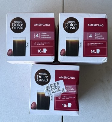 Nescafe Dolce Gusto Coffee Pods, Americano, 16 capsules, Pack of 3