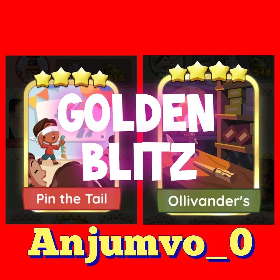 Pin The Tail & Ollivander's - Golden Blitz stickers Stickers : - Mono_Poly_Go