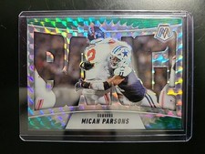 2025 Panini Mosaic - Bang! Micah Parsons #6 Green Mosaic Prizm