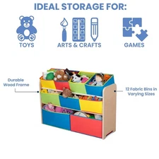Toy Box Storage Large Chest Bin for Kids Room Playroom Organizer Wide Shelf Bins