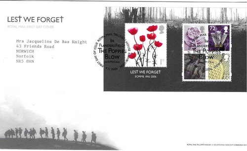 GB Comm/FDC - Lest We Forget - Edinburgh -  2006 (RM988)