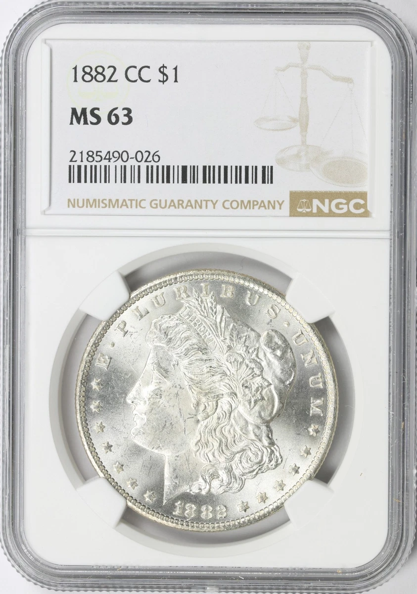 Carson City Grade MS 63 1882 Year Morgan US Dollars (1878-1921