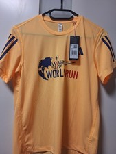 Shirt T-Shirt von Adidas Gr. S Orange mit Print und Logo