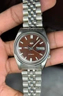 Vintage Seiko 5 Automatic Brown Dial 7009-469L Men's Watch - Jubilee Bracelet