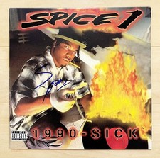 Spice 1 Autograph Signed 1990-Sick Vinyl JSA Rap Hip Hop 2Pac MC Eiht E-40