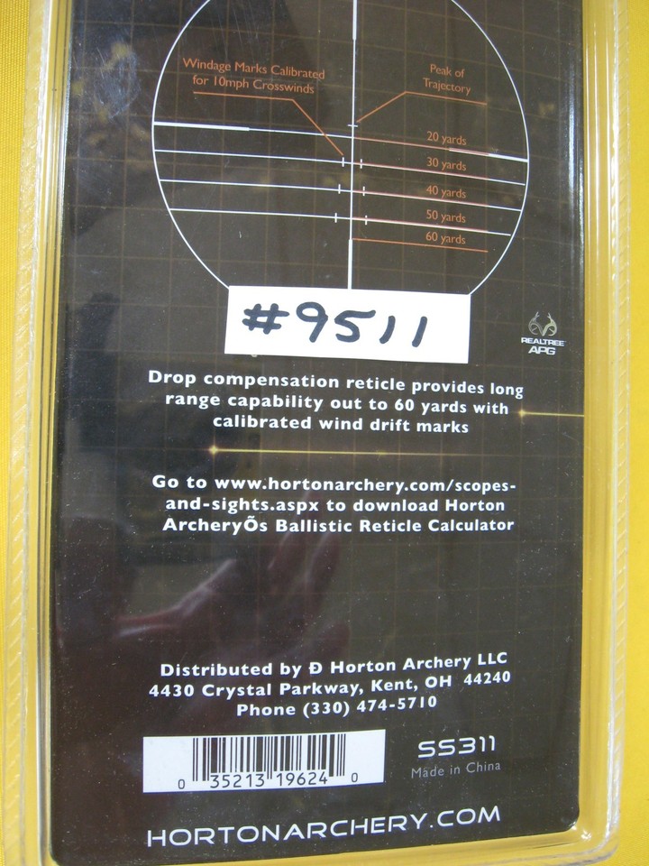 Lunette Horton Gamemaster 4x32 Pour Arbalète - Modèle SS044 - Occasion