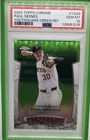 Paul Skenes /99 2025 Topps Chrome Pirates YouthQuake Green Refractor #17 PSA 10