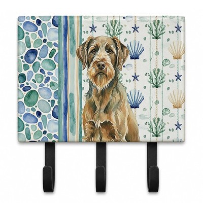 Caroline's Treasures Chestnut Wirehair Pointing Griffon Sea Glass Leash Holder