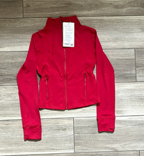 lululemon Define Nulu Cropped Track Jacket Full Zip Red size 2 and 4
