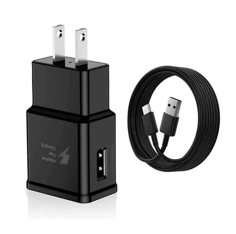 15W Fast Wall Charger Adapter USB A-C Charging Cable for Samsung S20+ S22 Note10 - Image 2 of 4