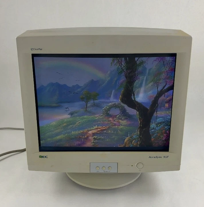NEC AccuSync 95F M9902 VGA Color Computer Monitor Retro Gaming Grade B Tested - Image 3 of 4