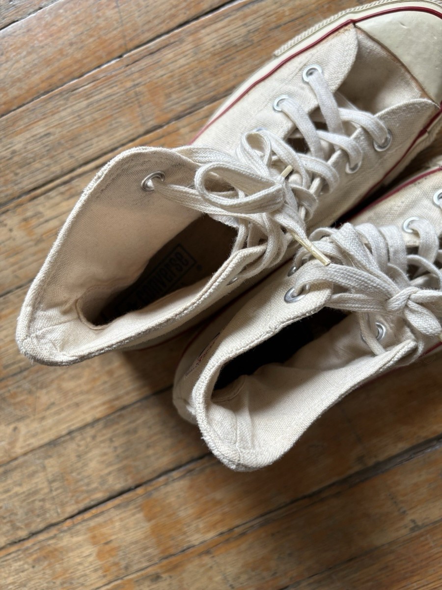 80s Converse Chuck Taylor All Star Sneakers 6 White Vintage | eBay
