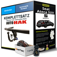 Für SEAT Ateca SUV KH7, KHP Anhängerkupplung abnehmbar +eSatz 7pol uni. 16- NEU