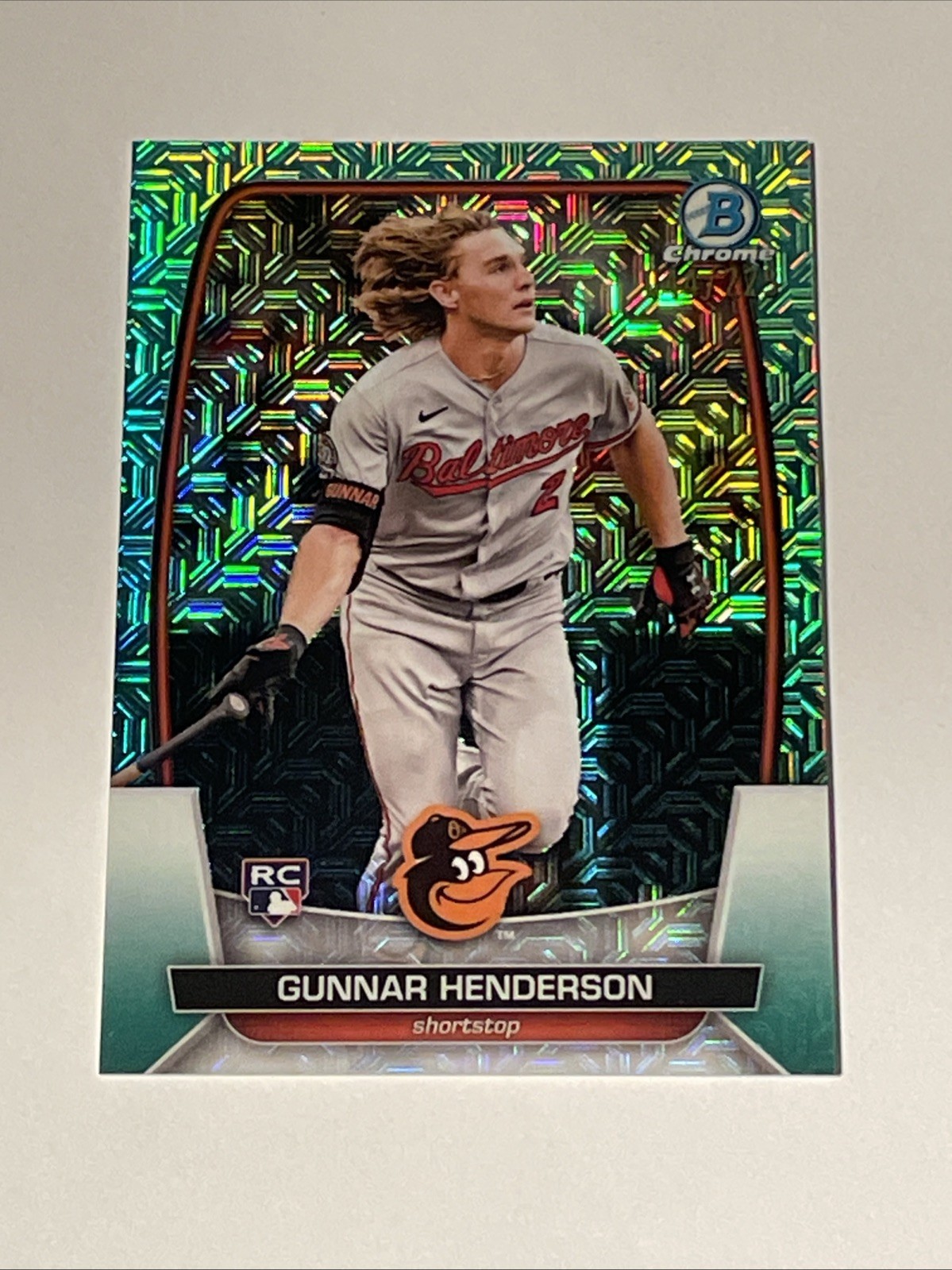2023 Bowman Chrome Gunnar Henderson Aqua Mojo Refractor #65 RC /225