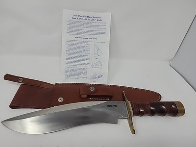 RANDALL LARGE 11'' BLADE SASQUATCH KNIFE W/SHEATH RARE - Doug Kenefick Signed