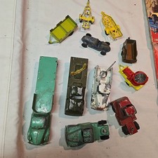 Vintage 1960's Tootsietoy Lot Of 10 Vehicles