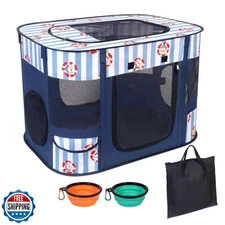 Foldable Dog Playpen Indoor,Expandable Puppy Playpen,Portable Pet Playpen for