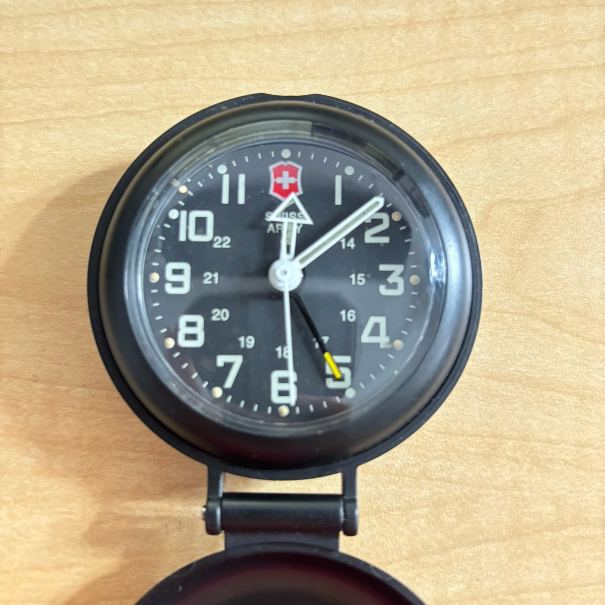 Victorinox Swiss Army Travel Alarm Clock Black Folding Case