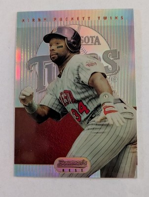 1995 Bowmans Best #27 Refractor Kirby Puckett Minnesota Twins + Regular Card