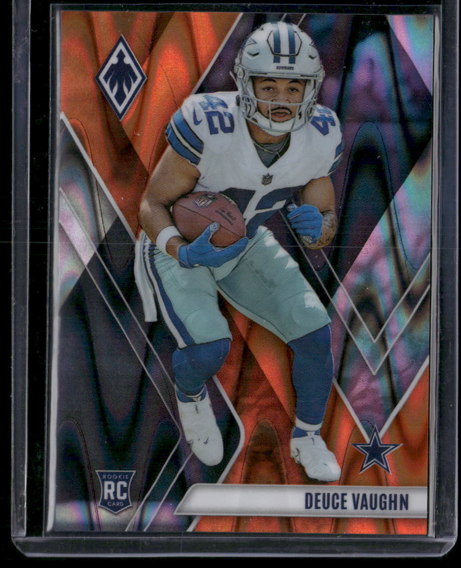 2023 Panini Phoenix #134 Deuce Vaughn Orange Seismic #/99