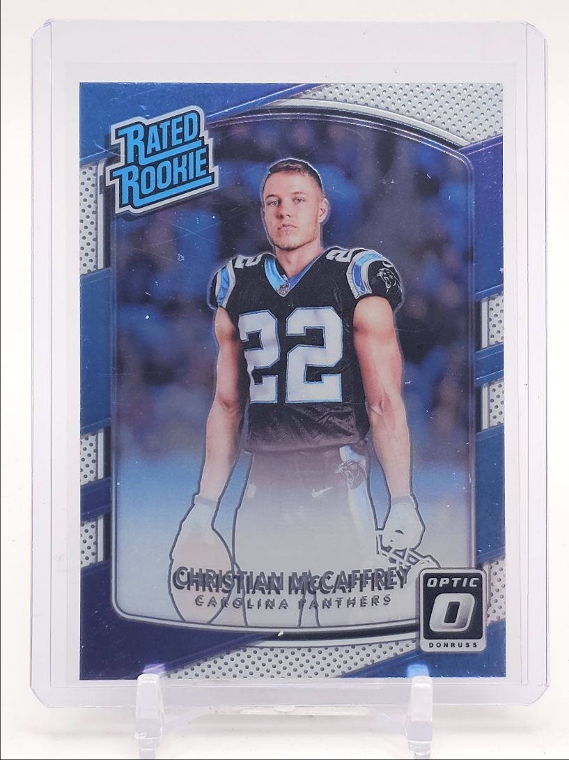 CHRISTIAN MCCAFFREY 2017 DONRUSS OPTIC RATED ROOKIE PANTHERS RC Q1198