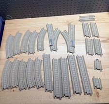 24 Thomas  Friends Trackmaster Motorized Tan Train Tracks Track Pack Lot Brown