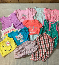 3-6 Months Baby Girl Summer Clothes Bundle 11 pieces Mixed Brands Dress Pjs
