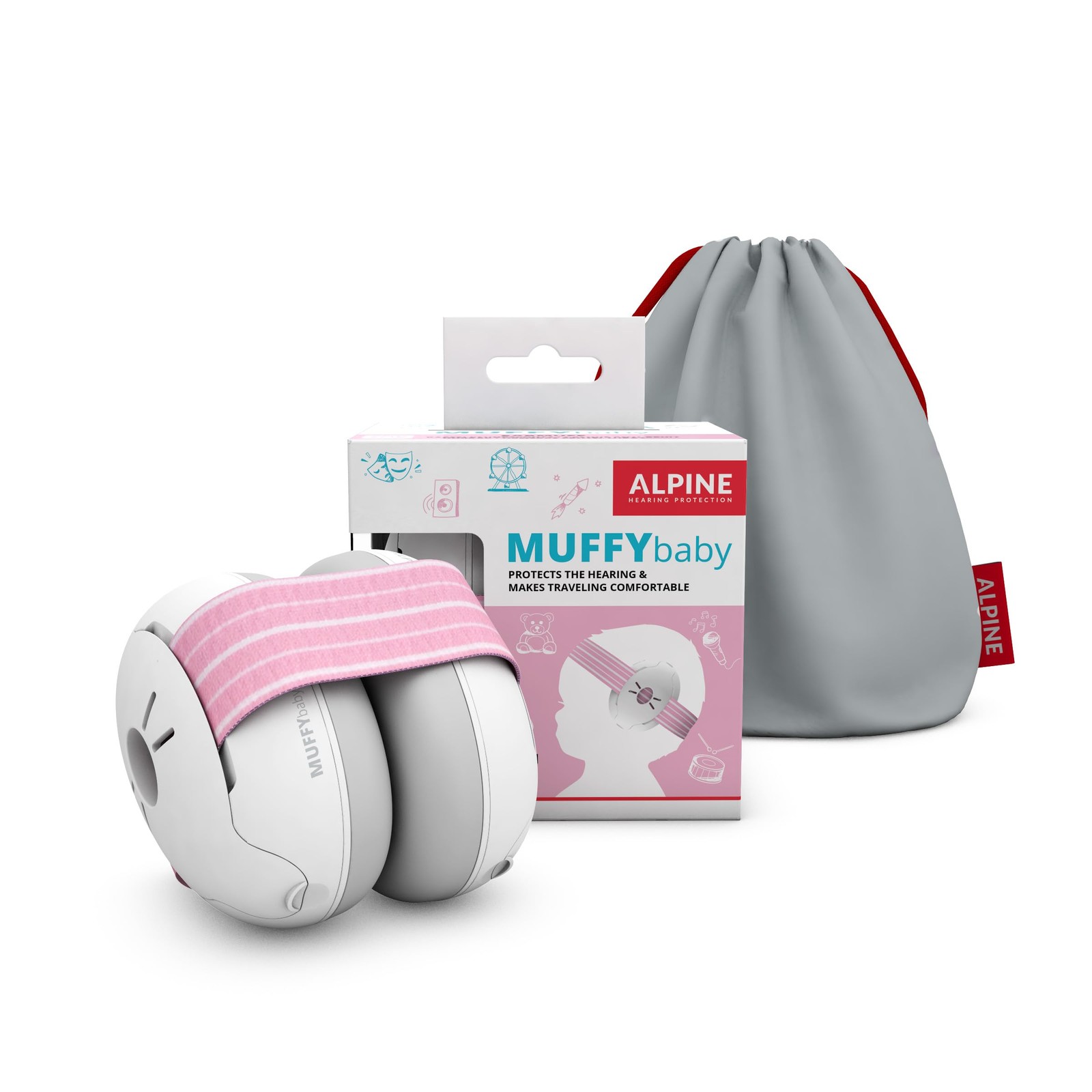 Alpine Muffy Baby - Cuffie neonato antirumore – Protettori acustici per neonati