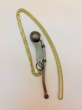 Boatswain Whistle Vintage Copper Bosun Pipe Navy Chain Maritime Signal Call
